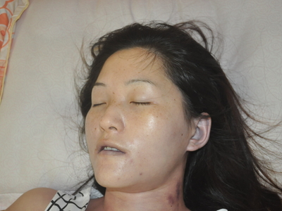 Cute asian female found dead in bed