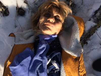 Ukranian woman frozen to death 