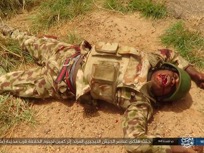 The bodies of the apostate Nigerian army died after an ambush by the s
