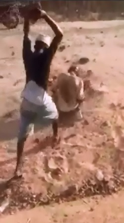 Man is Barbarically Killed by Stoning by Maniacal Crowd 