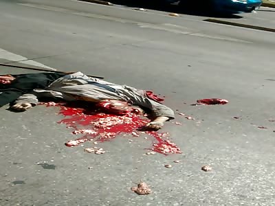 man smashed in street 