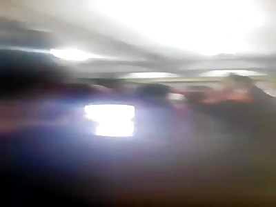 Thief fights with the police in the subway of Mexico City.