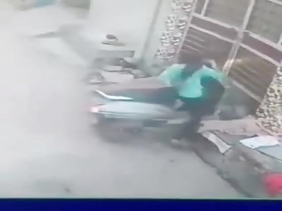 Indian girl scooter accident