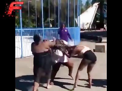 Fatty Hoes fighting at a carnival USA.