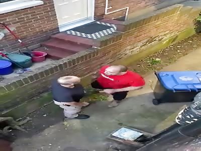 Neighbours beating each other up.