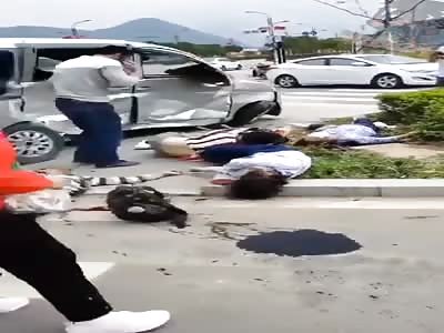 Tragic road accident, China.
