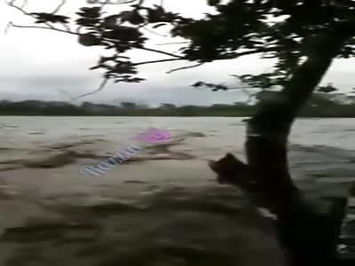 Man dragged by the river.