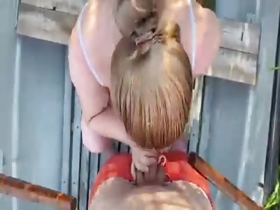 Busty amateur College girl fucking on a boat
