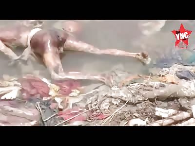 India's Ganges River - 150 covid dead bodies