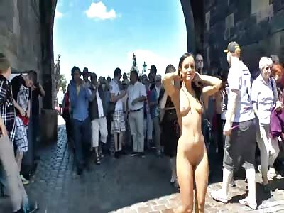 She walked naked around Prague