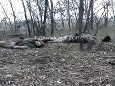 Dead Russian soldiers in Bakhmut
