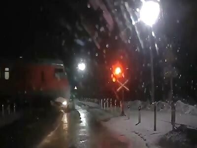 Moscow region, taxi driver was killed by a train.