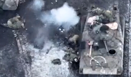  Russian soldiers being hit by Ukrainian drones
