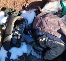 A captured trench in Bakhmut that contains killed Wagner militants