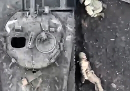Remains of RU forces direction being targeted by a drone