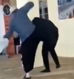 Turkish Quran teacher beating up his child students