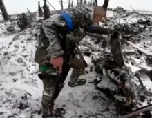 Ukrainian forces attacking Russian positions (real combat)