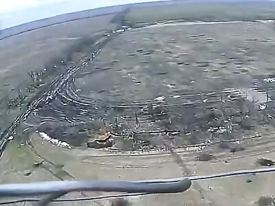 UA Kamikaze drone hits Russian Jeep