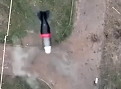 Ukrainian drones bombing Russian soldiers in Bakhmut