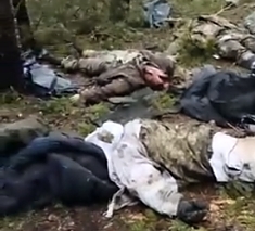 Bodies of killed Ukrainian servicemen - Kremennaya