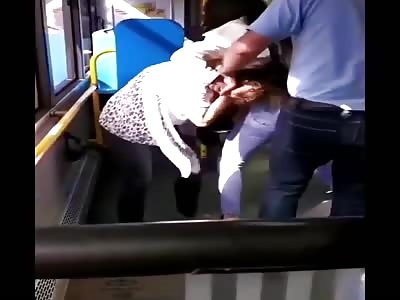 Screaming bitches fight on a bus.