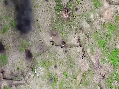 Artillery Destroys Ukrainian Position