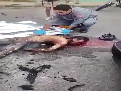 Man became a barbecue in the street