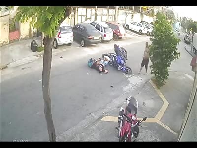 Accident between 2 motorcycles.