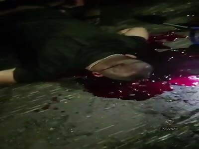 Dead biker found in a pool of blood.