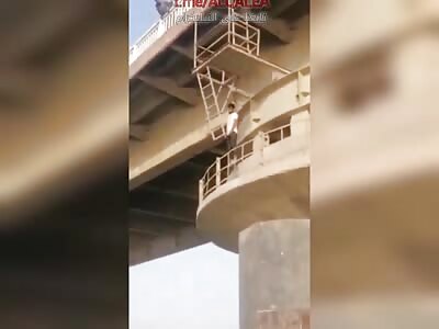 Suicide by hanging over the bridge