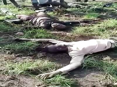 Bodies of oldiers killed by bandits