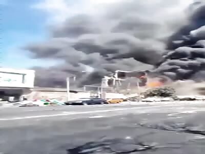 Fire in the fireworks warehouse