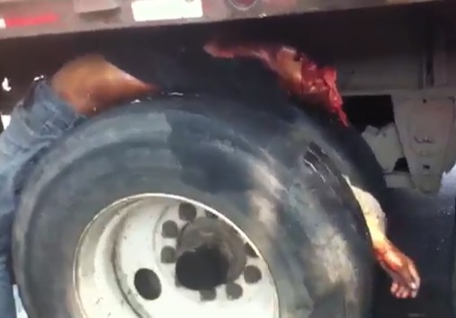 Man Killed by Truck Remains Stuck in the Wheel