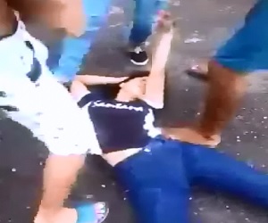 Girl goes into Terrible Seizure during Street Fight....