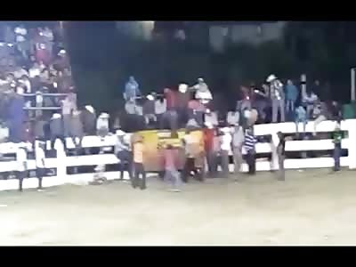 Poor Bull is Paralyzed during Rodeo 