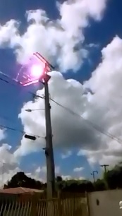 New Video of Man on Electrical Pole getting Zapped Right Off of It 
