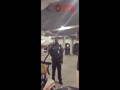 Security Guard goes Full Retard and Pulls Gun on 2 Kids for pissing in Garage 