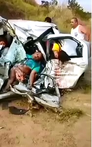 Trapped: Girl is Only Survivor Among her Dead Family Members in Car Crash 