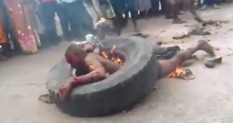 More Footage of Man who was Necklaced and Burned Alive Screaming in Horror