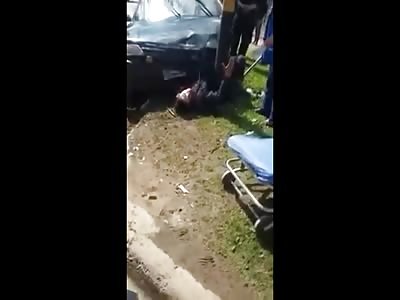 Thief is Run Over,  Still Alive Under the Car and No One Gives a Fuck! 