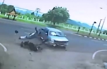 Double Fatality Caught on Camera..Motorcyclist and Passenger Killed 