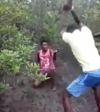 Man Caught Stealing gets a Beating BUT Manages to Escape 