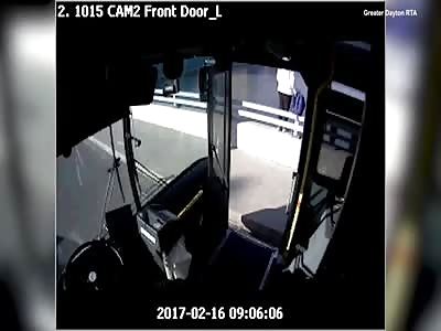 The moment a quick thinking bus driver saves a woman about to commit suicide