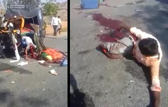 Bad road accident leaves 2 dead and a guy screaming in agony