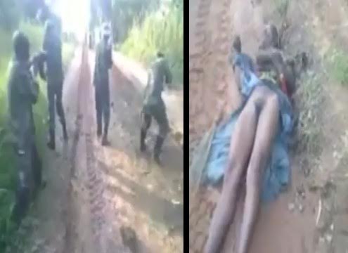 African Soldiers killing Innocent people in the Road