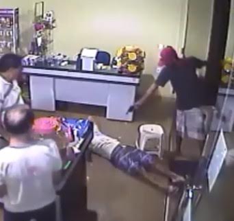 Man being executed with multiple shots inside shop