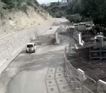 PKK terrorist shot by border police and then shot by a armored car