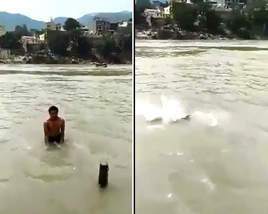 Man Bathing in Ganges River Disappears After Being Swept by Current