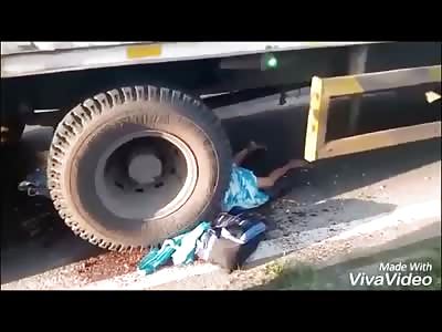 Tires Squeal at Big Rig is Removed Off of Woman Mangled from Truck 