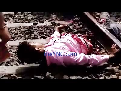 Helpless Suicide Fail..Man Cut in Half by Train is Still Alive and Suffering (New) 